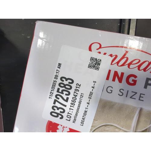 Sunbeam Premium Machine Washable Integrated Heating Pad with Compact Storage - King Size