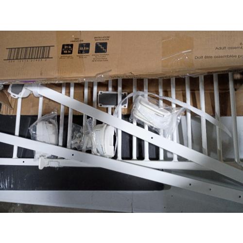 Ingenuity The Stairway  46W Series, 32-48 Wide, 32.5 Tall, Baby Gate for Stairs, Dog Gate Indoor with Door for Banister to Banister Installation - White Metal