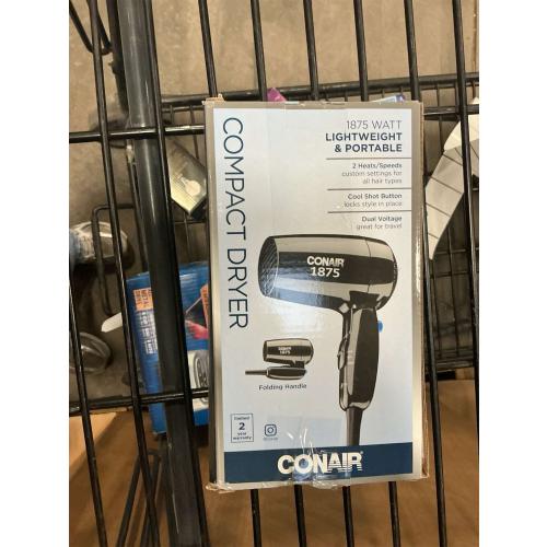 Conair Travel Folding Hair Dryer Black
