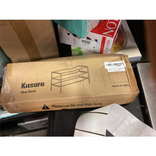 Kitsure Shoe Rack - Non-Woven Shoe Rack Shelf, Shoe Organizer for Closet, Entryway, Garage & Corridor, Stackable Shoe Shelves, 27.5 Wide - 3 Tier, White