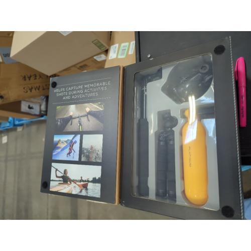 Universal Action Camera Accessories Bundle Head Chest Strap Mount/Selfie Stick/Floating Hand Grip Compatible with Dragon Touch/AKASO EK7000 Brave 4 5 6 7 LE V50X/GoPro Hero 13 12 11 10 9 8 7