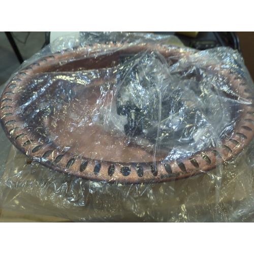 VIVOHOME Deck Mounted Oval Polyresin Bird Bath with Solar Fountain, Adjustable Clamp for Railings up to 3.9 Inch, Capacity 1.3 Gallons for Patio, Gardens, Yard, Deck, Gray