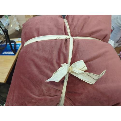 Homey Cozy Decorative Pillows Set of 2 Maroon and White