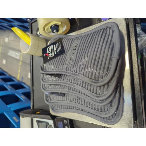 5 Pack All-Clad Premium Pot Holder & Hot Pad: Heat Resistant to 500 Degrees - 100% Cotton, 10x6.25 Hot Pad for Kitchen and Barbeque, Pewter