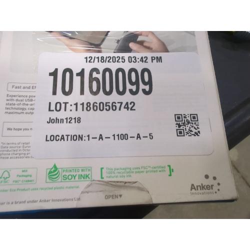 Anker - Nano Power Bank with Built-in Foldable USB-C Connector - Black