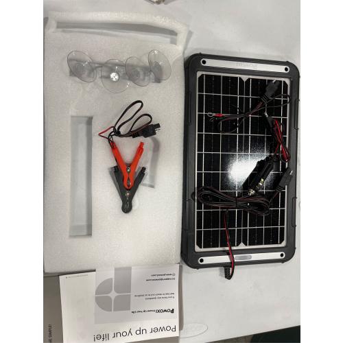 POWOXI 12V Solar Car Battery Charger: 15W Solar Trickle Charger Maintainer with MPPT Controller for Car - RV Boat Marine Motorcycle - Solar Panel Kit for Automotive Trailer Truck Snowmobile Tractor