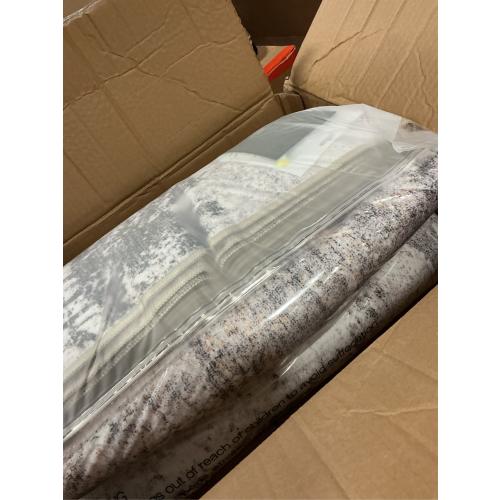 Area Rug Living Room Rugs - 8x10 Modern Abstract Soft Indoor Neutral Washable Rug Stain Resistant Non-Slip Low Pile Carpet for Bedroom Dining Room Home Office - Charcoal Grey