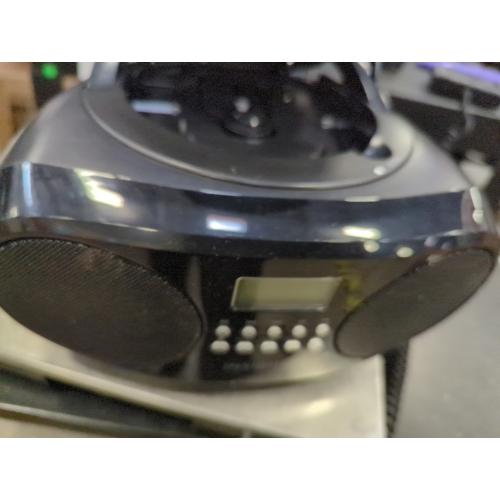 Insignia - CD Boombox with AM/FM Tuner - Black