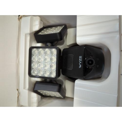 Wired Outdoor Wi-Fi Floodlight Pro Home Security Camera with 2K resolution, App and Voice Control, Black