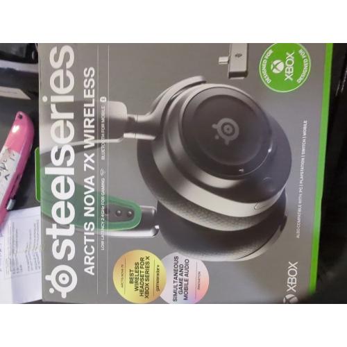 SteelSeries Arctis Nova 7X Wireless Multi-Platform Gaming Headset — Neodymium Magnetic Drivers — 2.4GHz Bluetooth — 38Hr USB-C Battery — AI Mic — Xbox Series X|S, PC, PS5, Switch, VR, Mobile - Black