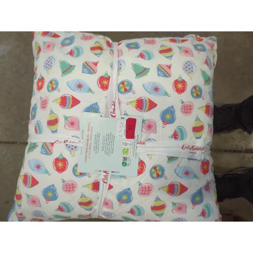 Cath Kidston London 2 Christmas Baubles Pastel Euro Shams