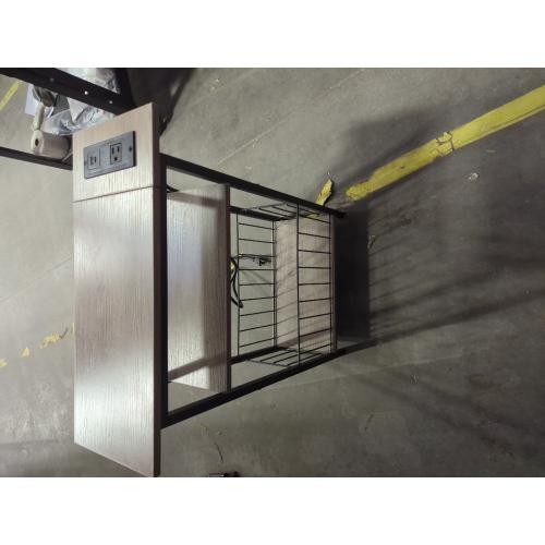 Vagusicc Narrow Side Table with Charging Station, Skinny Side End Table for Couch, 3-Tier Small End Tables for Small Spaces, 25.2 Tall Slim Nightstand Bedside Table for Living Room, Bedroom, Greige