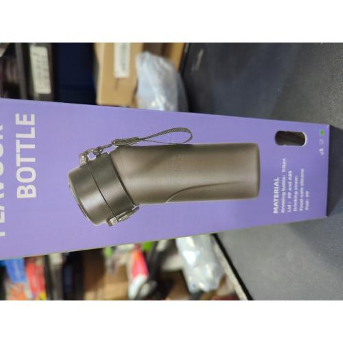 Air Gourde Starter Up Set with 1 Aroma Pods, 650ml Air Bottle Fruit Drink Fresh Water Fragrance and %0 Cup Water for and Outdoor Gym (2.0 Matte Black 1 Random Pod)