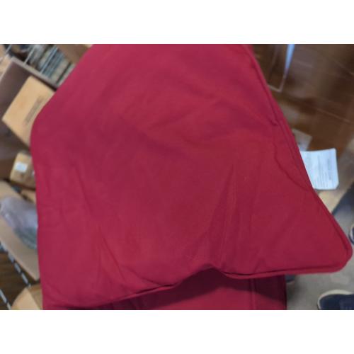 Outdoor Chair Cushions 22x22, Patio Furniture Cushions with Removable Cover, Outdoor Deep Seat Cushion Set with Ties and Handle, Waterproof Outdoor Cushions for Chair Sofa Couch, Burgundy