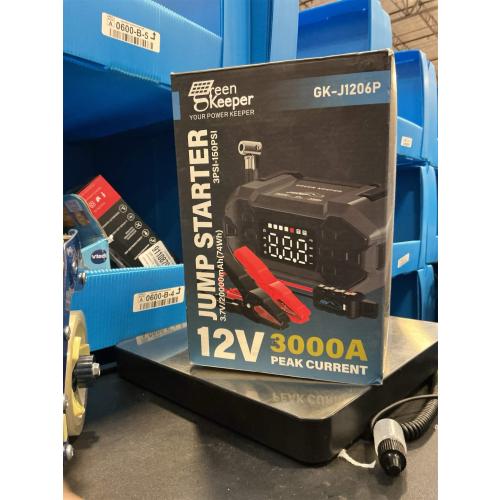Jump Starter with Air Compressor, 150PSI 3000A Car Jumper Starter Battery Starter (8.0L Gas/8.0L Diesel) with Digital Tire Inflator, 12V Portable Battery Booster Jump Box Pack Air Pump