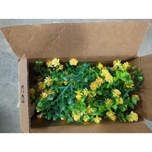 Ivydale Artificial Fall Flowers Plants Fake Mums for Autumn Outdoors Decoration, 12 Bundles Faux Plastic UV Resistant Greenery Bushes Shrubs for Home Porch Patio Garden (Yellow)