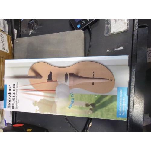 BrooksStone Deluxe Tee Toss Game - Be The First to Land The Ball Up On The Tee! (All Parts Included)