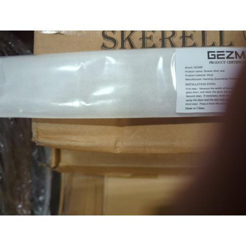 2-Pack Frameless Shower Door Bottom Seal (1/4'' X 39'') Clear Glass Shower Door Sweep Strip can Covers up to 23mm Gap - Stop Leaks