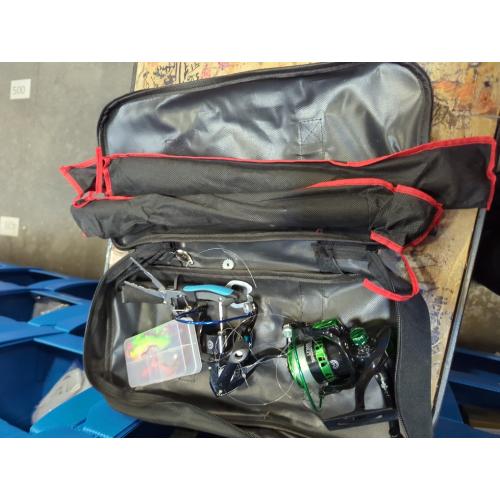 Fishing Rod, 6.9ft Telescopic Fishing Rod and Reel Combo with Fishing Pliers and Lip Gripper Fishing Equipment, 5.2:1 Pre-Loaded Spinning Reel Combo Set Fishing Pole