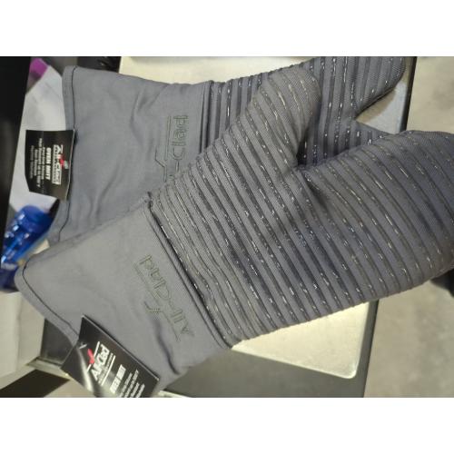 All Clad Silicone Oven Mitt: Heat Resistant up to 500 Degrees - 100% Cotton & Silicone, 14x7 Oven Mitt for Kitchen and Barbeque, 2-Pack, Pewter