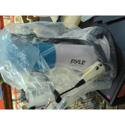 Pyle 50-Watt Portable Megaphone with Siren, MP3 Input, Adjustable Volume, Shoulder Strap, Lightweight White Bullhorn - White