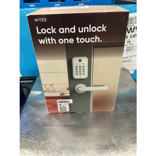 Wyze Auto-Lock Bolt, Fingerprint Unlock with Keypad, Electronic Entry Door Smart Deadbolt Lock, IPX5 Weatherproof, Easy Installation, Satin Nicke