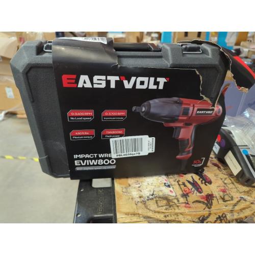 Eastvolt 800W Electric Impact Wrench, Heavy Duty 7.5 Amp Corded Max Torque 450 Ft-lbs 3400 RPM, 1/2 Inch with Hog Ring Anvil