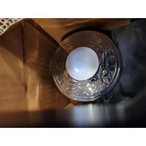 eSplanade Cremation Urn Memorial Container Jar Pot | Metal Burial Urns | Keepsake for Ashes | Brass - White - 6 Inches (Medium)