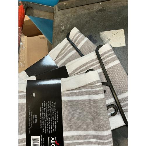 All-Clad Striped Dual Kitchen Towel in Titanium