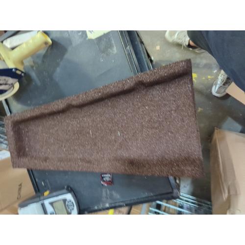 Premium Rubber Downspout Splash Block, Rain Guard, Stone Textured Drain Extender (Brown)