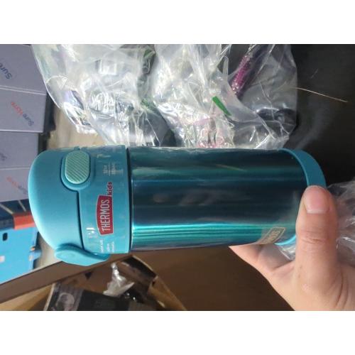 FUNtainer 12 oz. Teal Stainless Steel Vacuum-Insulated Water Bottle