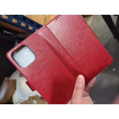 ZZXX for iPhone 14 Pro Max Wallet Case with [RFID Blocking] Card Slot Kickstand Magnetic Closure Leather Flip Fold Protective Phone Case for iPhone 14 Pro Max Case Wallet(Red-6.7 inch)