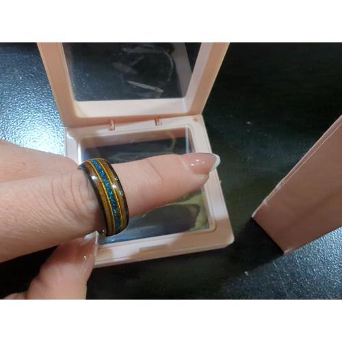 8mm Tungsten Rings for Men Black/Rose Gold Plated Men's Wedding Promise Bands with Meteorite/Dinosaur Bone/Opal/Wood/Guitar String Inlaid Hammer/Domed Polished Comfort Fit Size 7-14