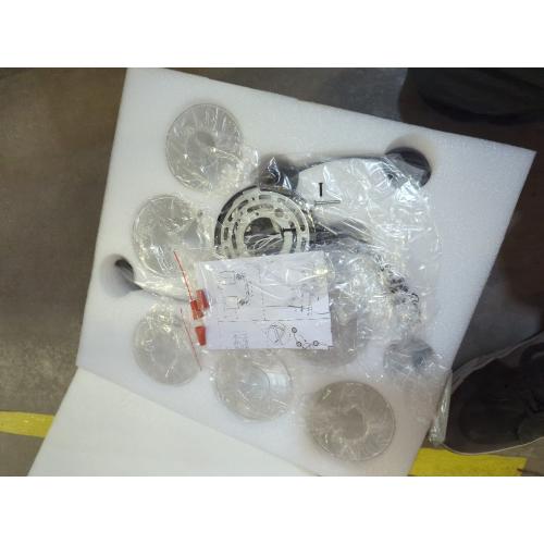 Semi Flush Mount Ceiling Light Fixtures, Black Kitchen Light Fixtures Ceiling Mount, 9 Light Industrial Ceiling Lights with Clear Glass Shade for Bedroom Hallway Living Room