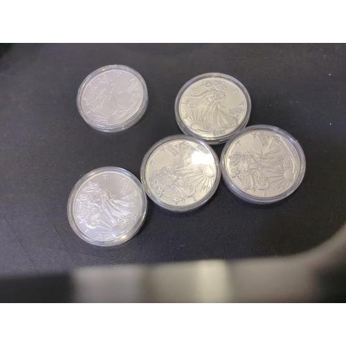 5PCS 2023 U.S. Eagle The United States Statue of Liberty Silver Plated Coin 1 oz Uncirculated Commemorative Coin Silver Eagles 2023 (10 PCS)