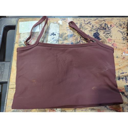 Size S.....YOGA Butterluxe Y Back Crop Tank Tops for Women - Spaghetti Straps Racerback Padded Yoga Workout Longline Sports Bras