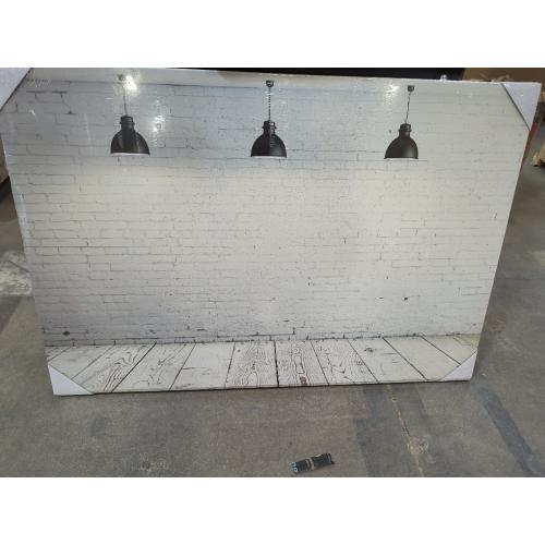 Navaris Magnetic Dry Erase Board - 24 x 36 inches Decorative White Board for Wall with Printed Design, Includes 5 Magnets and Marker - Industrial