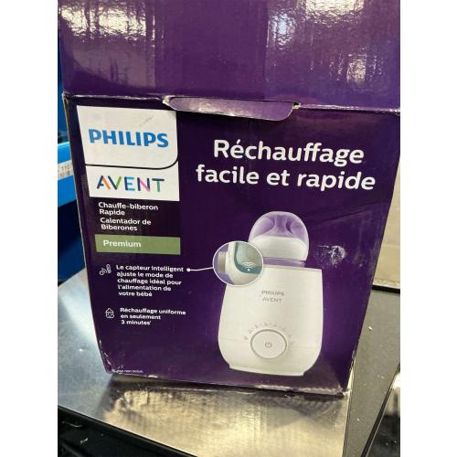 Philips Avent Premium Fast Bottle Warmer, with Smart Temperature Control, Water Bath Technology, Automatic Shut-Off, Model SCF358