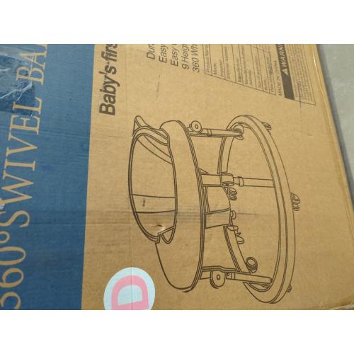 Pink Baby Walker Foldable with 9 Adjustable Heights, Baby Walker with Wheels Portable, Infant Toddler Walker for Baby Boy Girls 6-18 Months (Pink)