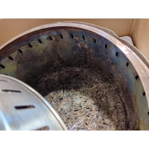 19.5 inch Smokeless Fire Pit with Carry Bag, Stainless Steel Outdoor Smokeless Firepit, Wood Burning Fire Pits for Camping, Bonfire,Low Smoke Firepit for Outside(Silver)