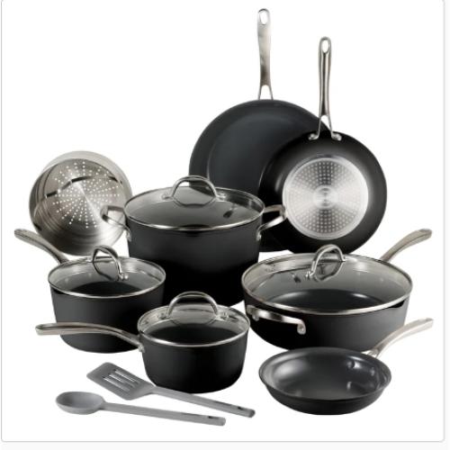 Tramontina Ceramic Non-Stick 12-piece Cookware Set with Utensils