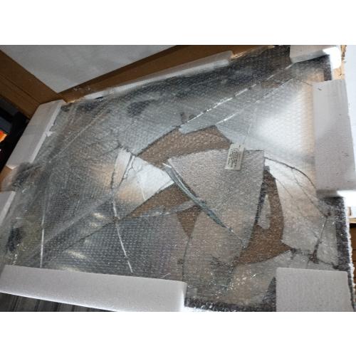 Mercana Grimm 24.8031-in W x 43.75-in H Gun Metal Gray Framed Wall Mirror