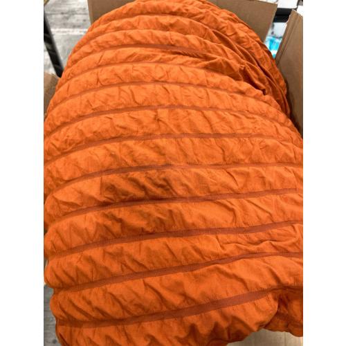 Love's cabin Seersucker Terracotta King Size Comforter Set 6 Pieces, All Season Bedding Set, King Bed in a Bag Comforter Set with Comforter, Flat Sheet, Fitted Sheet, Pillowcase and Pillow Sham