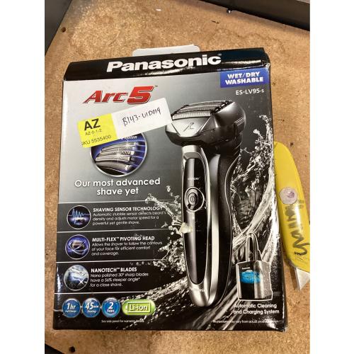 Panasonic ARC 5-Blade Advanced Men's Electric Shaver with Clean & Charge System ES-LV95-S