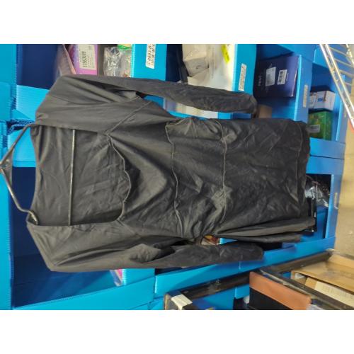 Size XL....K aximil Women's Square Neck Ruffle Hem Mini Dress Ruched Waist Long Sleeve Corset Short Party Dresses