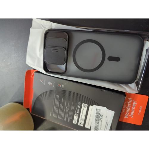 TORRAS for iPhone 16 Pro Max Case with Slide Camera Cover & Rotatable Kickstand, Magnetic Shockproof, Military Grade Drop Protection, Fit for MagSafe, Anti-Scratch & Anti-Fingerprint, Translucent Black