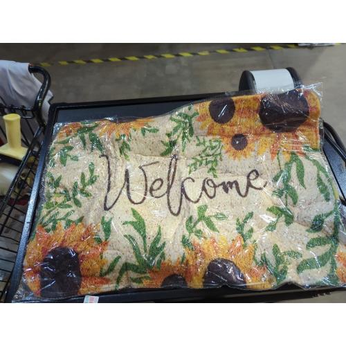 DII Natural Coir Doormat Outdoor Welcome Mat, 17x29, Sunflower