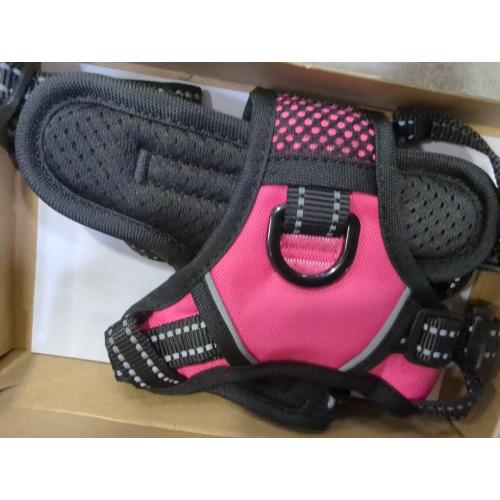 PHOEPET No Pull Dog Harnesses for Small Dogs Reflective Adjustable Front Clip Vest with Handle 2 Metal Rings 3 Buckles [Easy to Put on & Take Off](XS, Pink)
