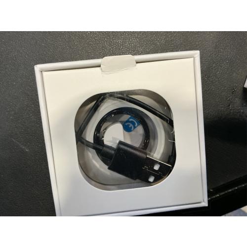 #12 Black Smart Ring Charging Case Fitness Ring Charging Box Small Portable Charger for Smart Rings with Magnetic Charging Port