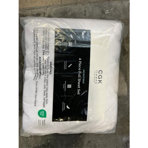 Full Size 4 Piece Sheet Set - Comfy Breathable & Cooling Bed Sheets Set - Hotel Luxury Bedding for Women, Men, Kids, Teens, Boys & Girls - Deep Pockets, Ultra-Soft and Wrinkle Free - Oeko-Tex - White